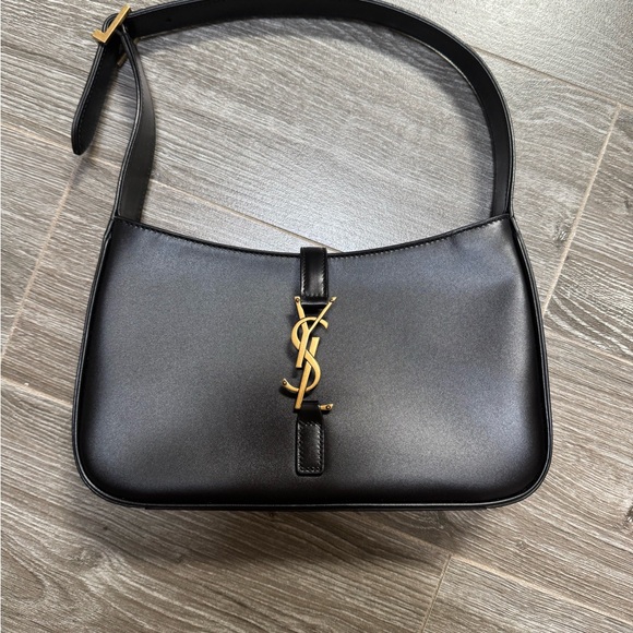 Yves Saint Laurent Black and Gold Shoulder Bag - Picture 1 of 11